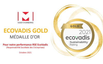 Maser Engineering obtient la médaille d’or EcoVadis 2021